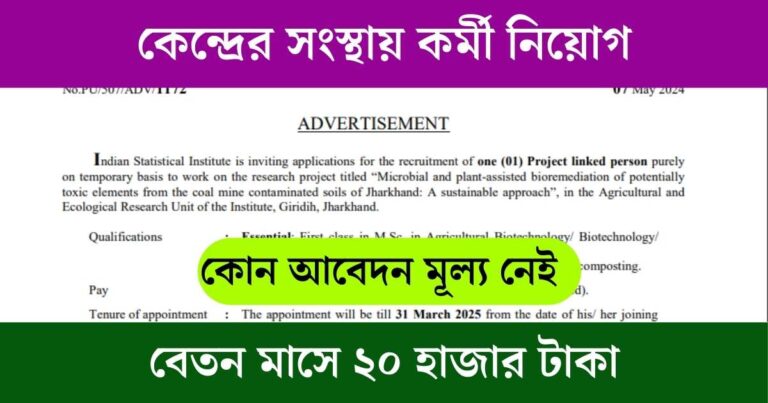 ISI Kolkata Recruitment 2024