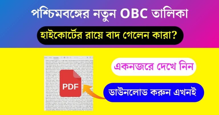 WB OBC List 2024